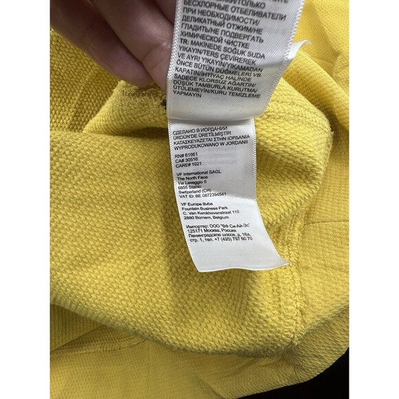 The North Face Men Tekno Ridge Crew Pullover Sweatshirt X-large Yellow And Black - Picture 8 of 10